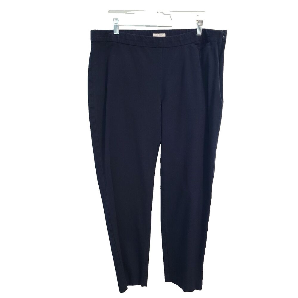 J Jill Precision Stretch Taper Leg Black Womens 16 Trouser Pants Office Normcore